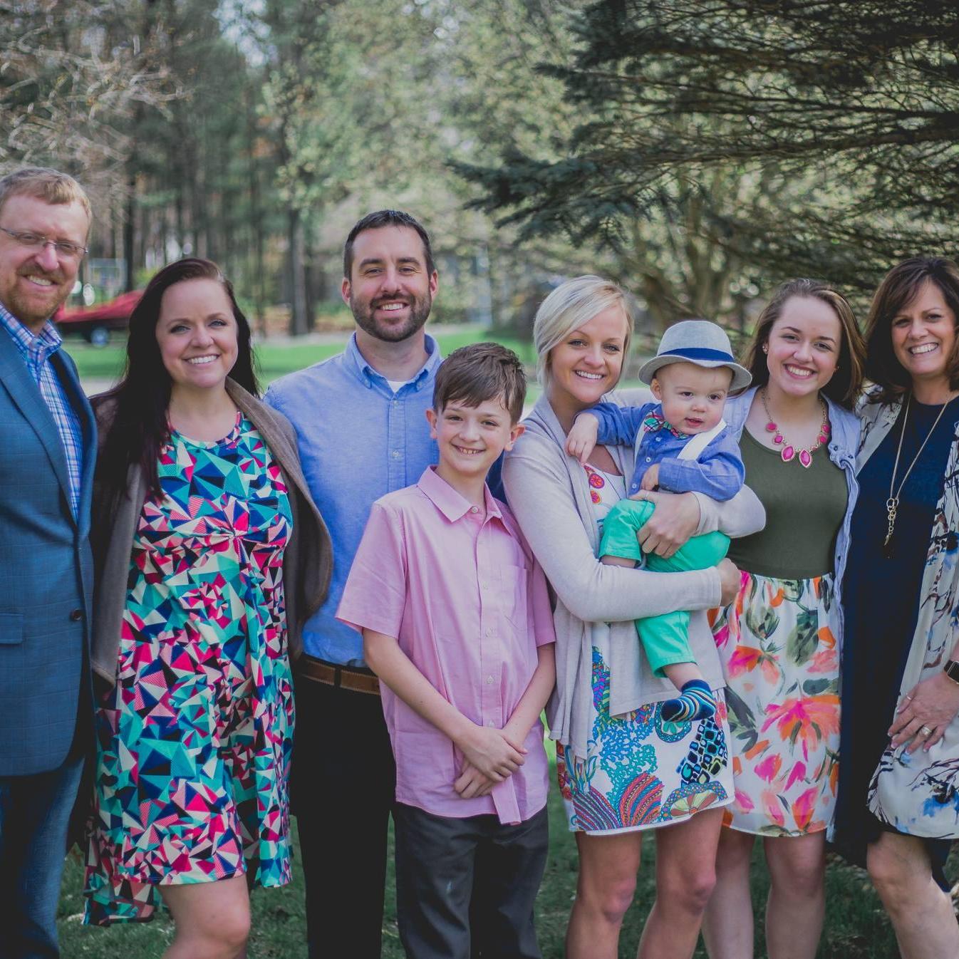 The brides family