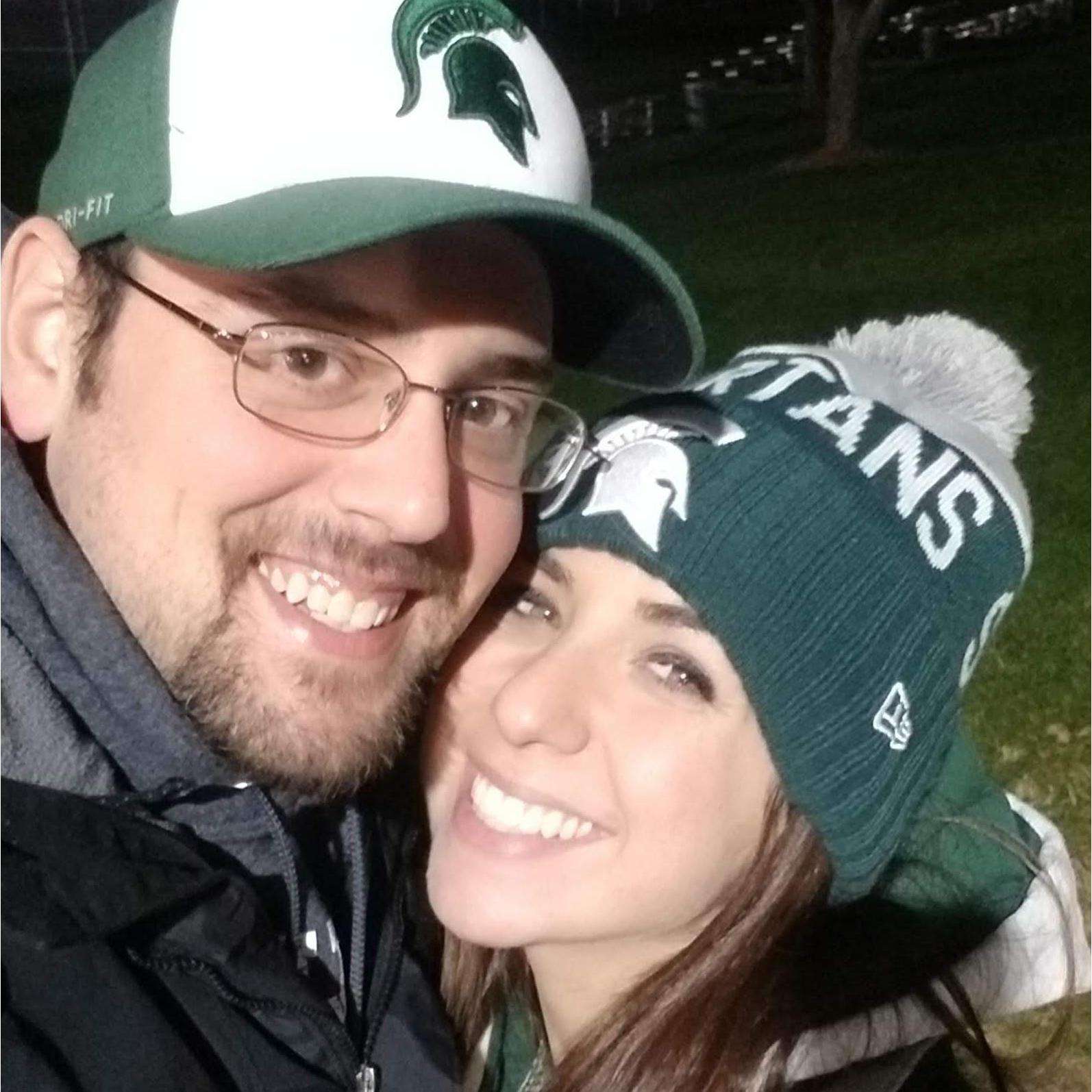 He'll never admit he's a Spartan Fan! GO GREEN!
