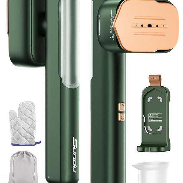 Travel Steamer for Clothes, Portable Mini Clothes irons, 120-240V Adaptive Voltage Clothes Steamer Handheld, Garment Steamer, 15s Heat Up, Adjustable Steam/Temperature