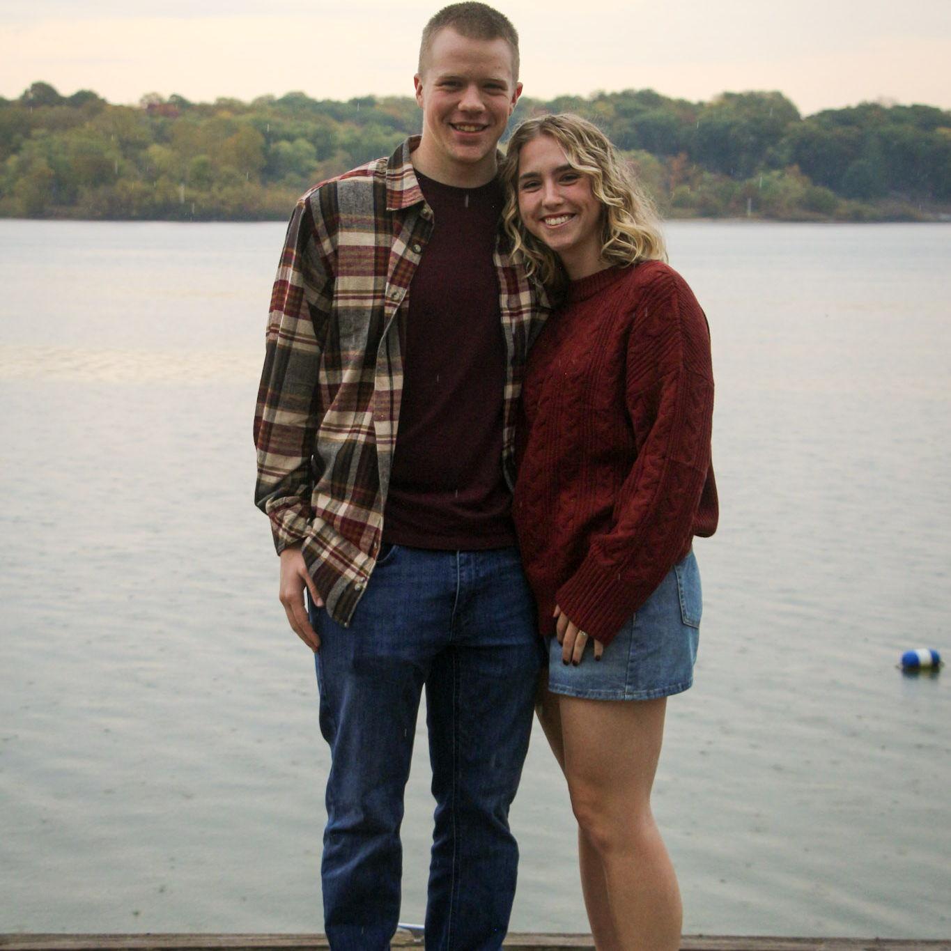 First set of family photos right after our engagement. This is taken at Kate's grandparents lake, the same location as their wedding.