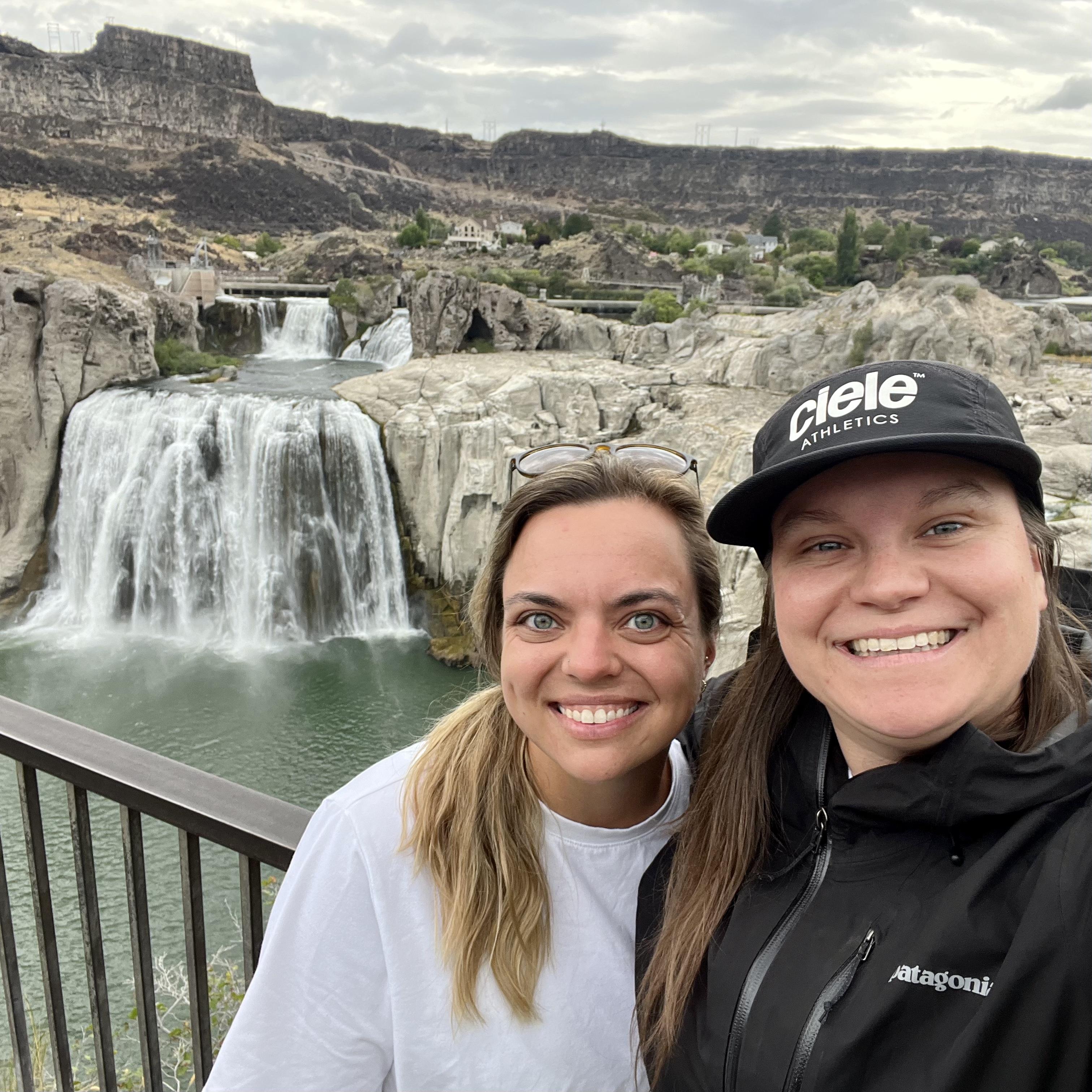 A memorable stop from our second cross-country road trip: Twin Falls, ID. Can you believe this is only half of the waterfall?! (September 2023)