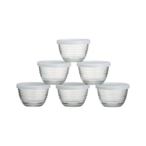 Mini Ribbed Bowl with Lid Set of Six