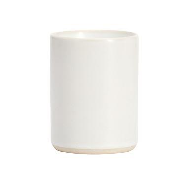 Mason Ceramic Scented Candle, White Spruce, Ivory, Small