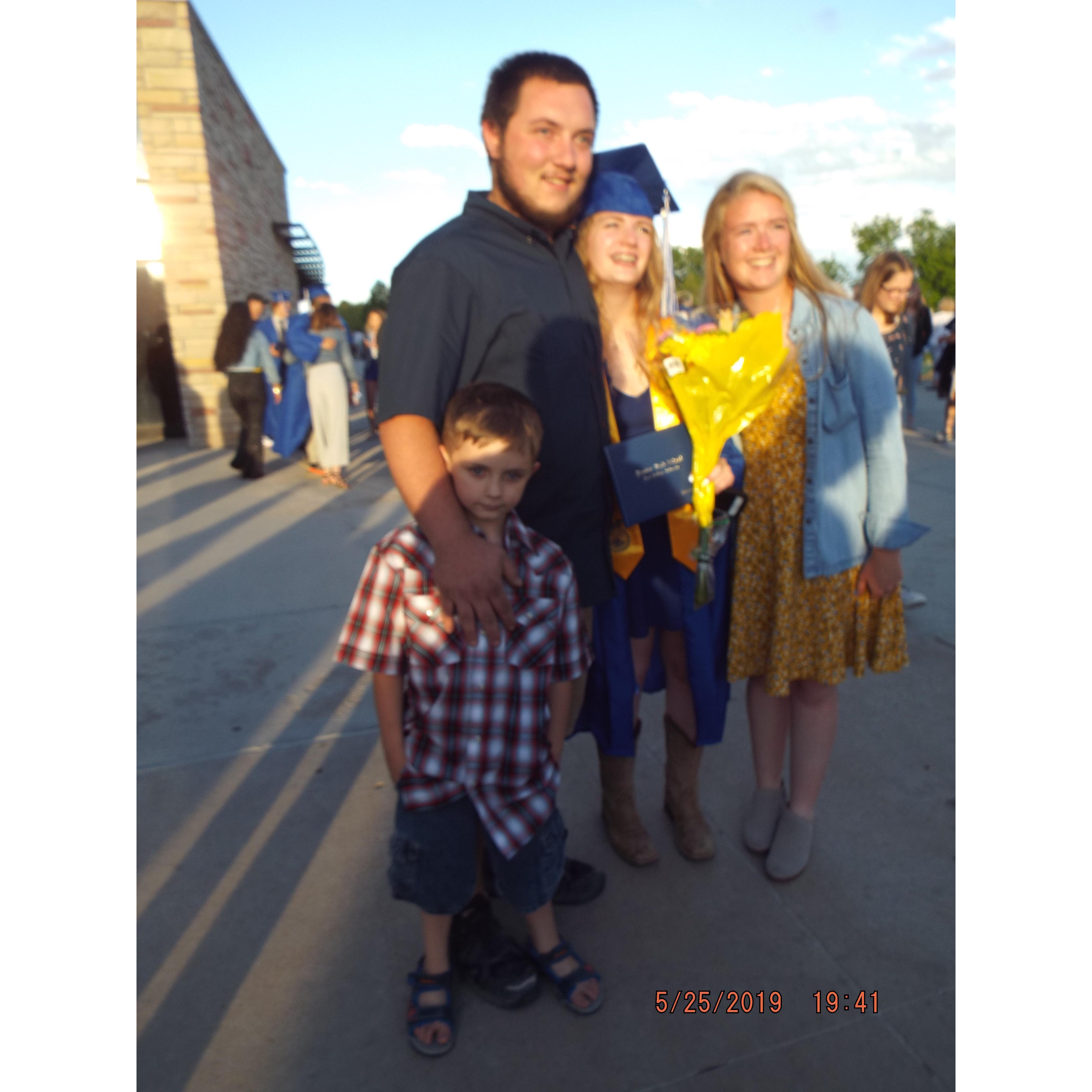 Brady's graduation with Jordan's brother Jadan