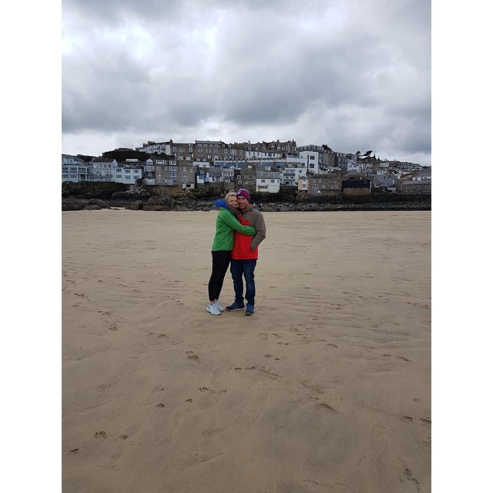St Ives beach in Cornwall. Cold, windy and beautiful.