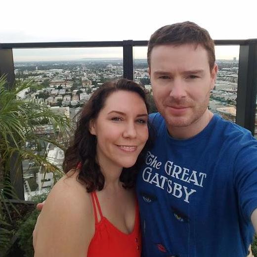 What a great view of LA! I love this picture because we both wore the same outfits that we were wearing the night we met for the first time.