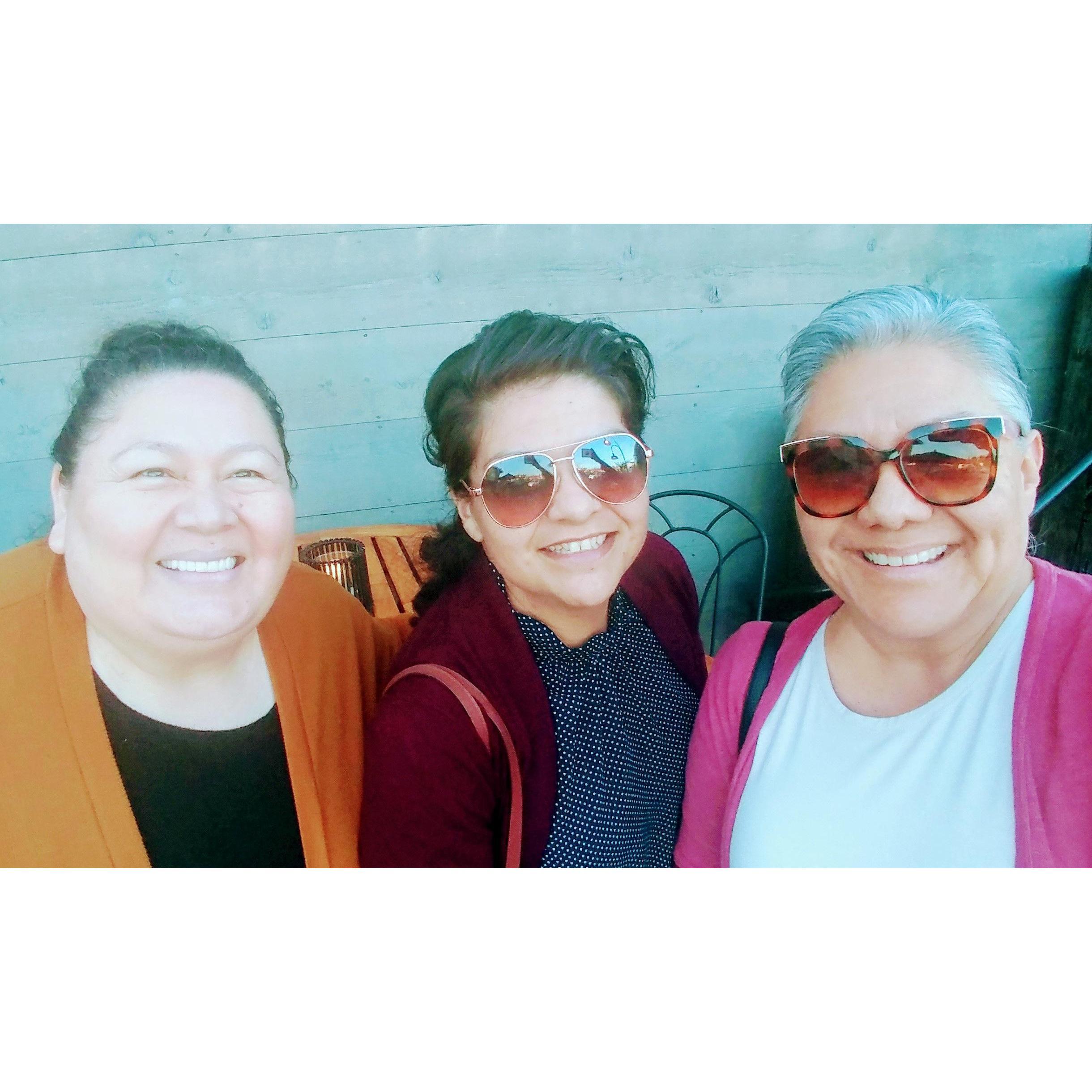 Selfie with my girls. Moments before the proposal.