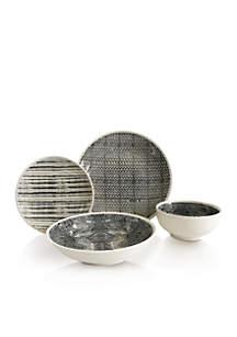 Baum BrothersDalton Gray 16 Piece Dinnerware Set