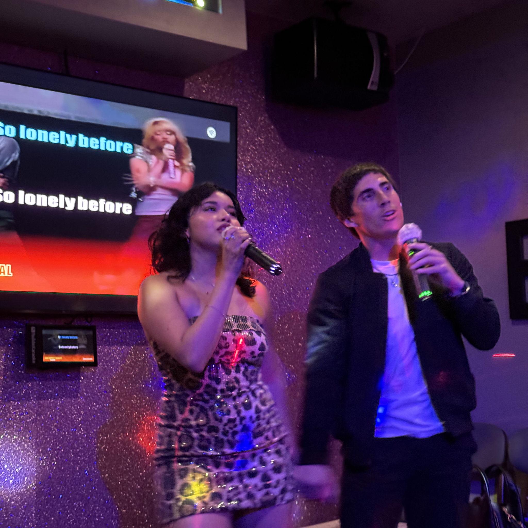 2/8/25: Our Troy and Gabriella moment doing Karaoke with Jackie's friends for her 24th birthday!