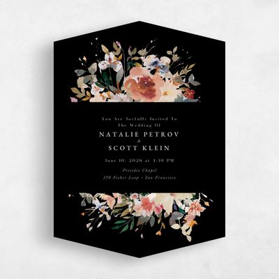 Black Diamond Wedding Invitation - Fenella Classic