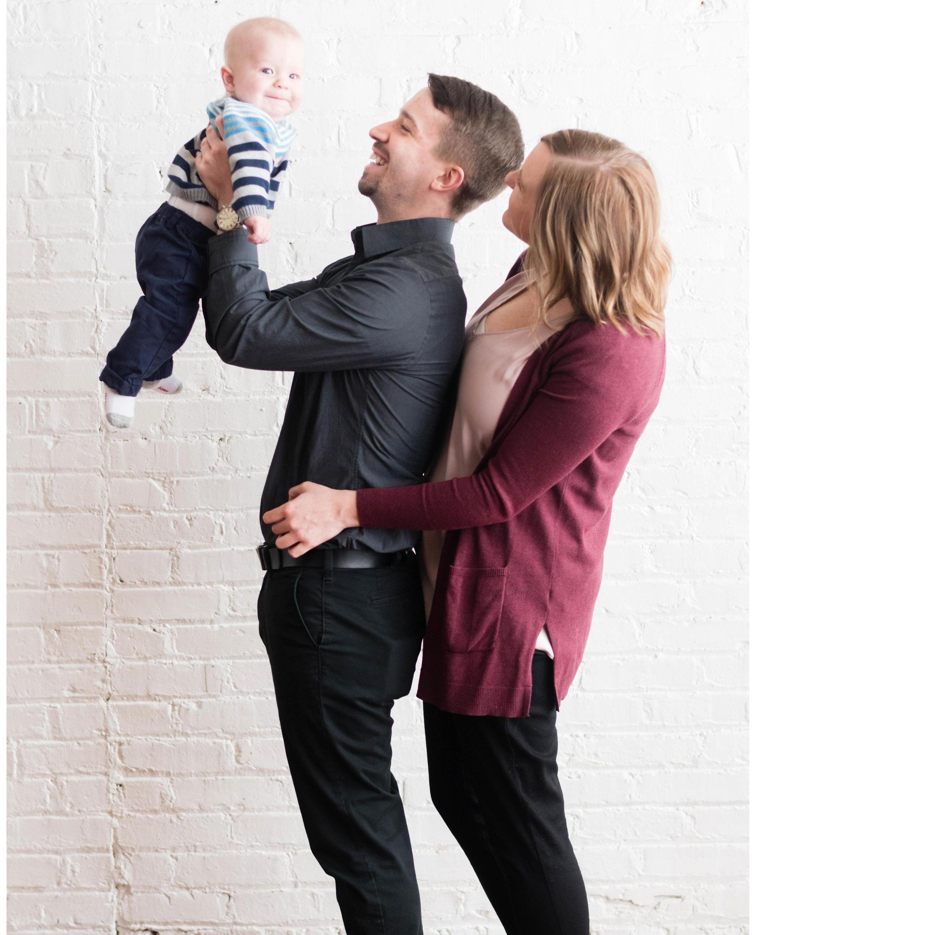 Our first family photos after Miles was born. He was 4 months old here.