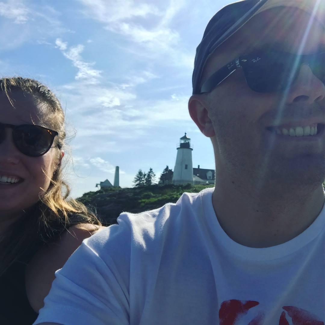 Goofing off at Pemaquid Point