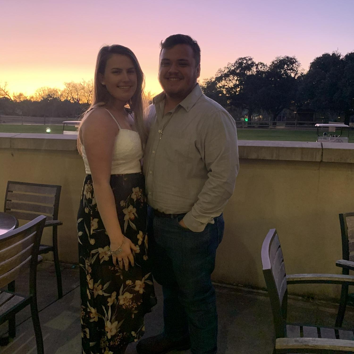 Our first wedding together