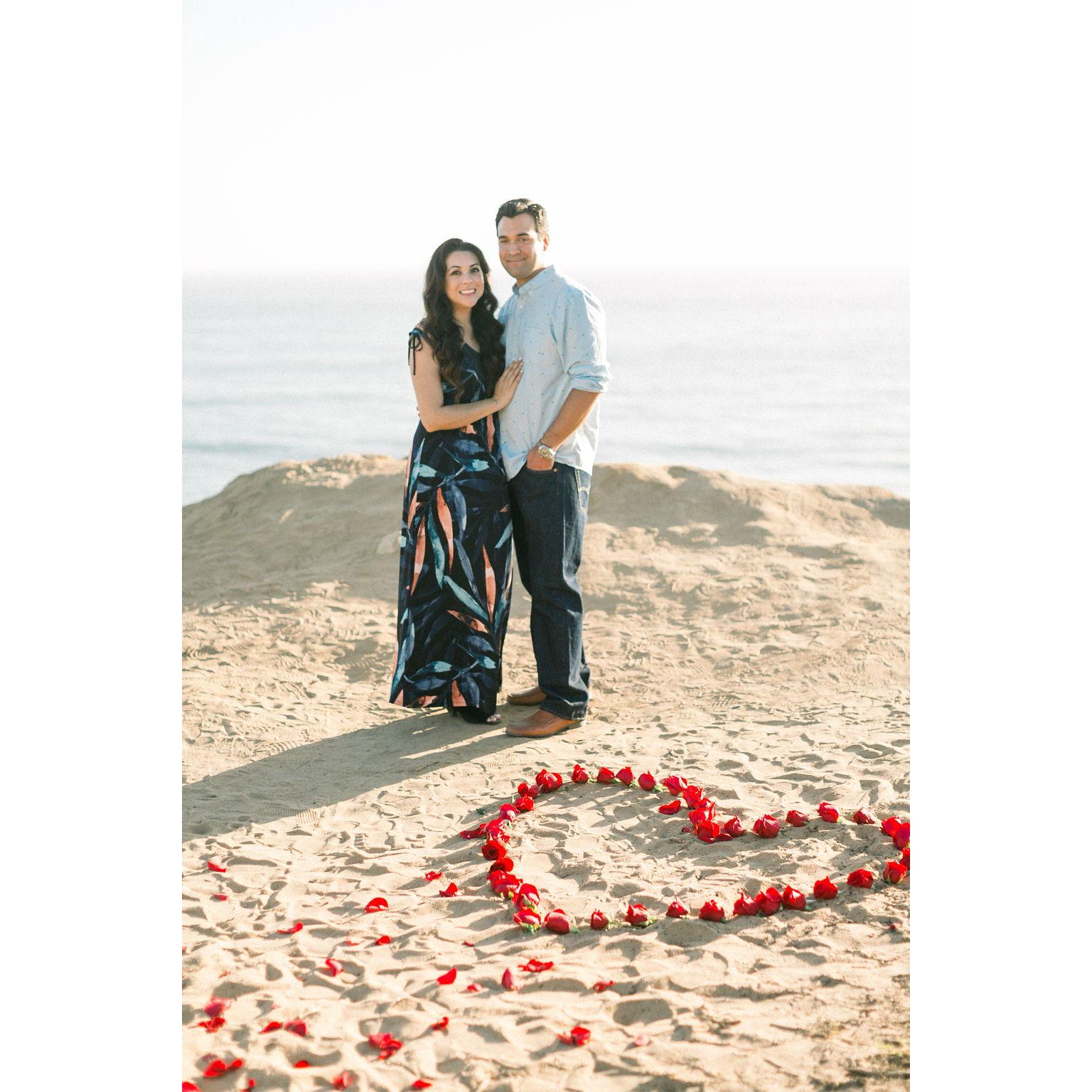Right after proposing to Melissa in La Jolla, CA.