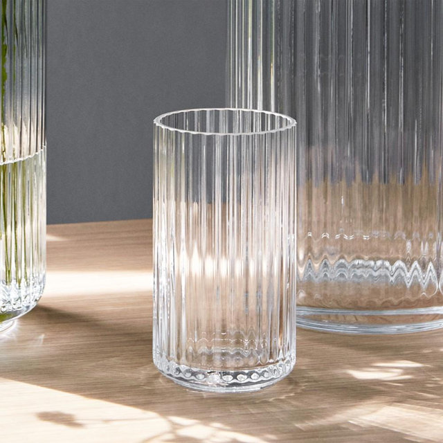 Lyngby Vase Glass, Clear Glass 6.1"
