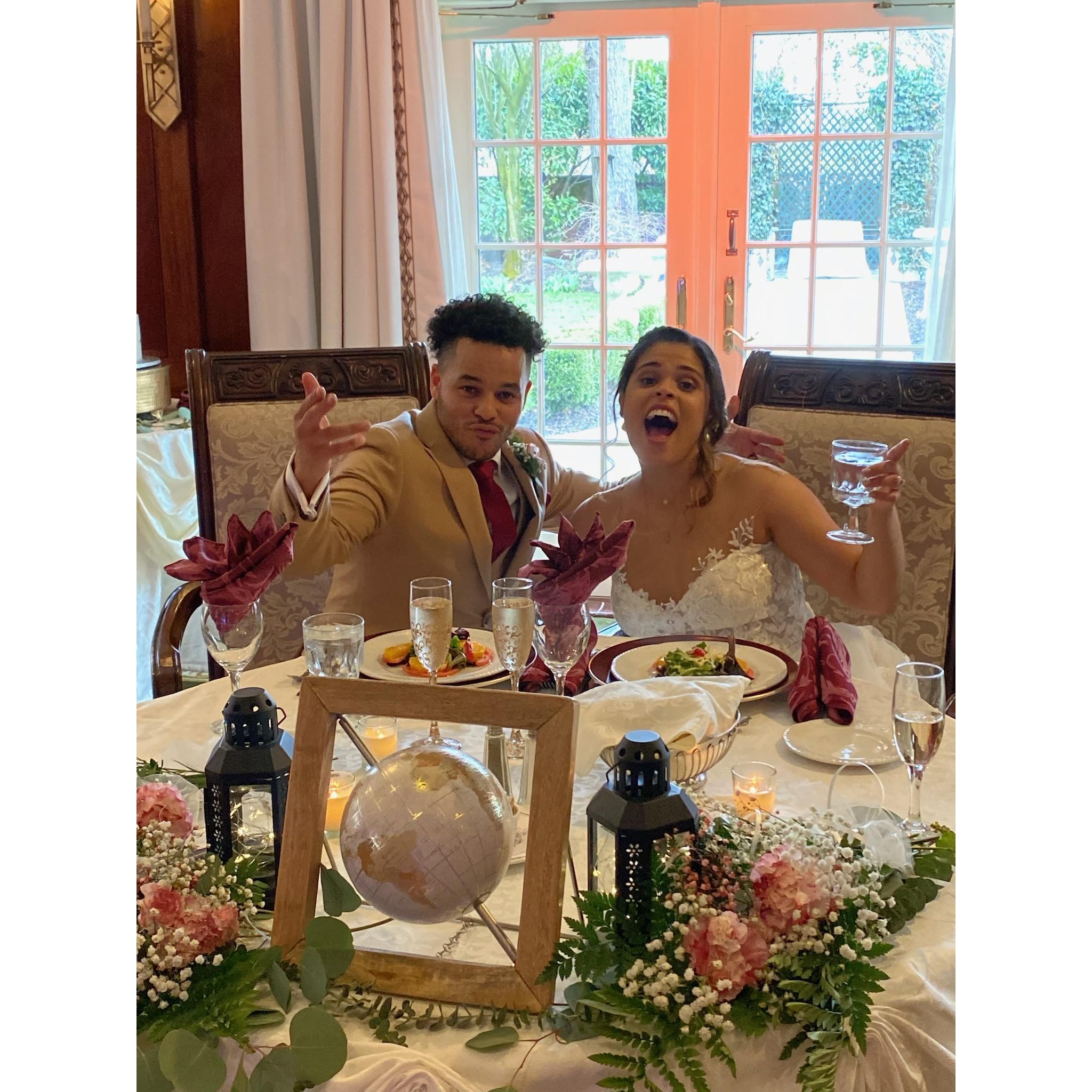 Mr and Mrs. feeling the vibes, and the drinks!!