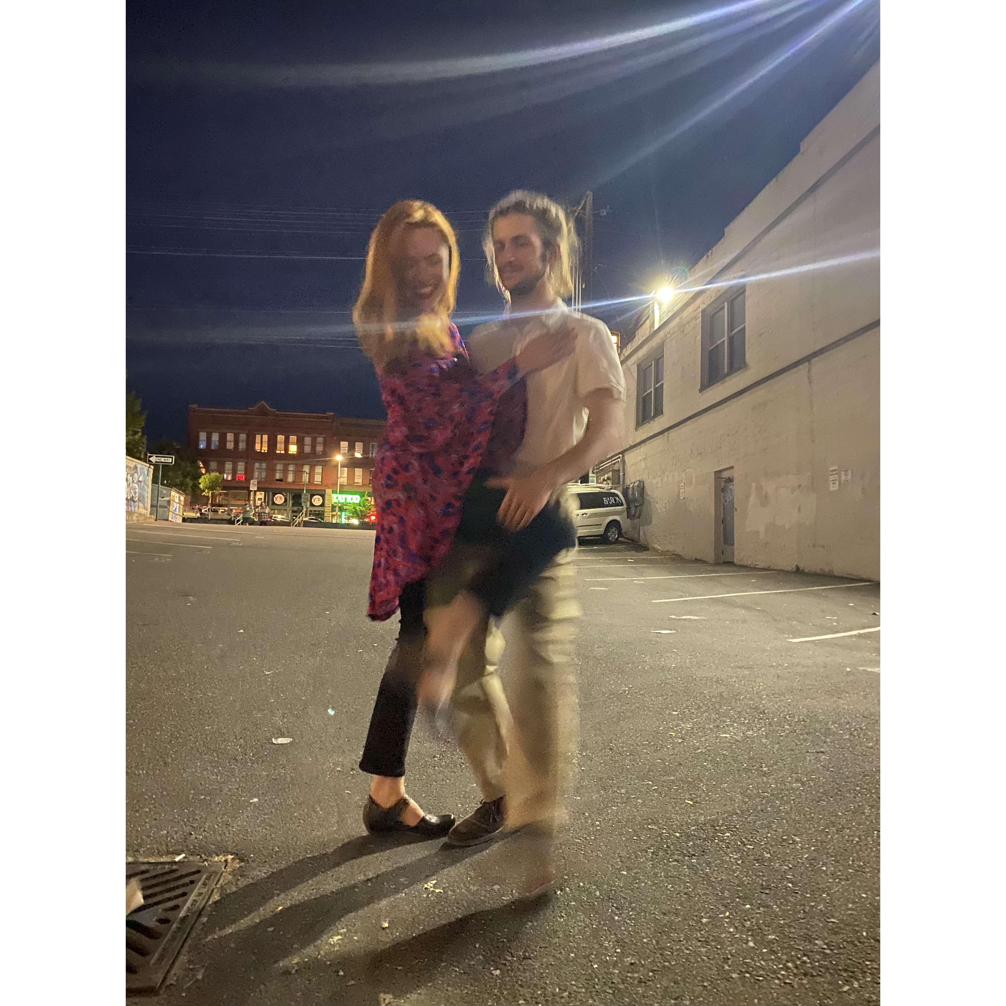 Headed out dancing (Fall 2021).