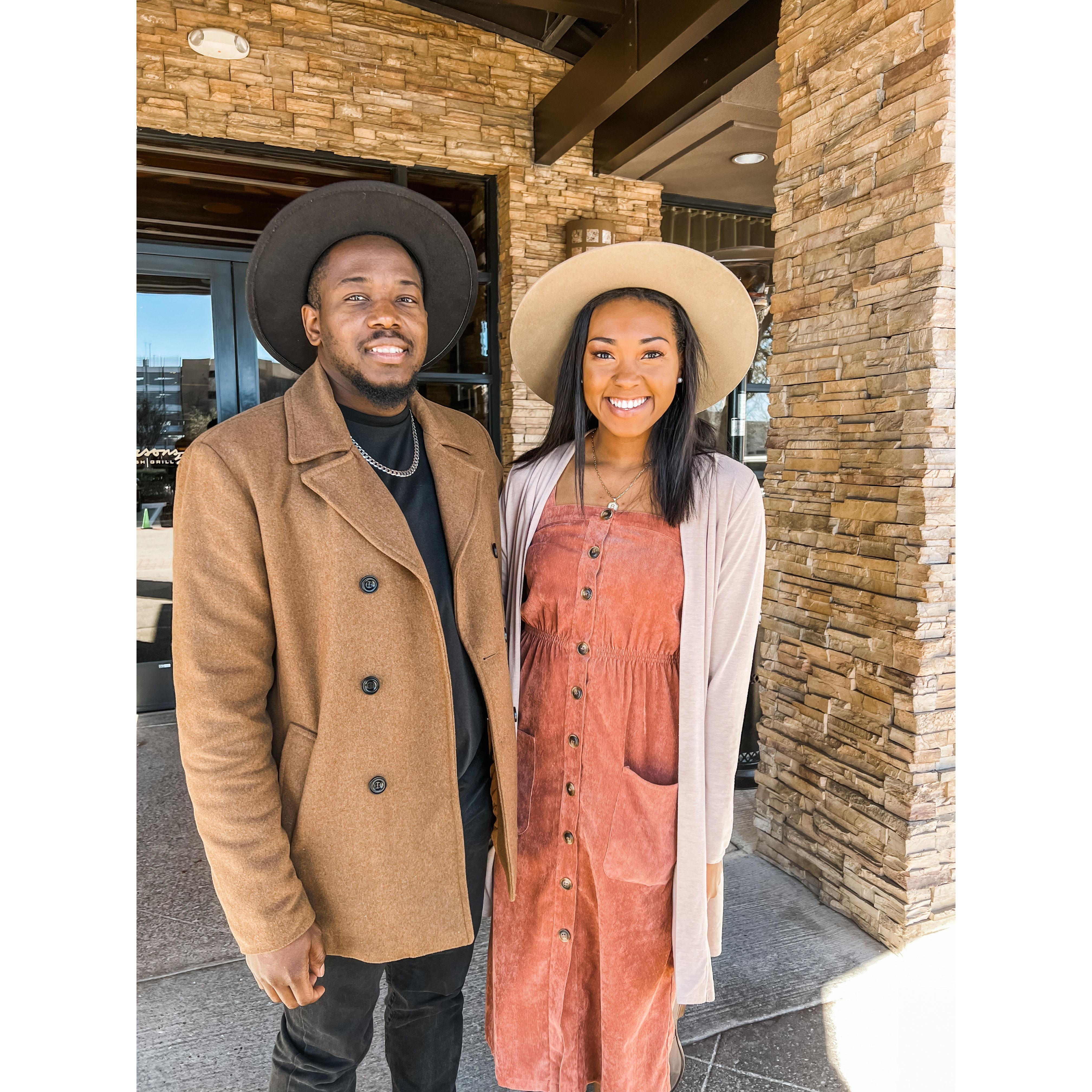 Post-church brunching in March 2023. We love unintentional coordination!