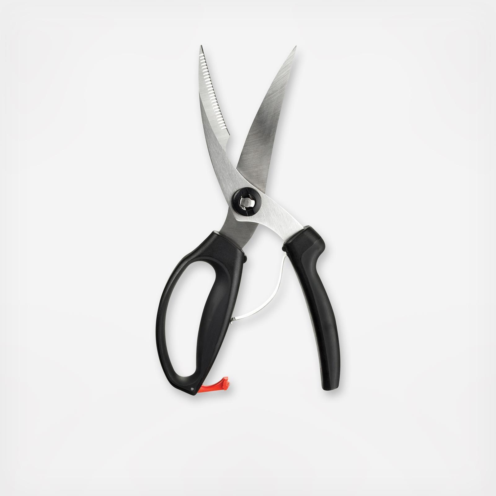 Poultry Shears Set - Heavy Duty Utility Kitchen Scissors for Cutting  Chicken, Meat, Poultry, Turkey, Food - Black and Red