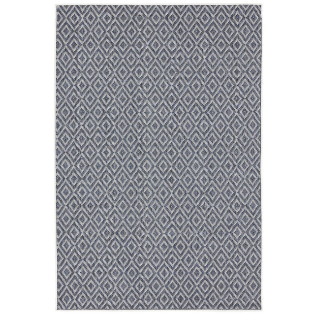 7'10" x 10'2" Tripoli Lydia Indoor/Outdoor Rug Denim/Cream - Home Dynamix