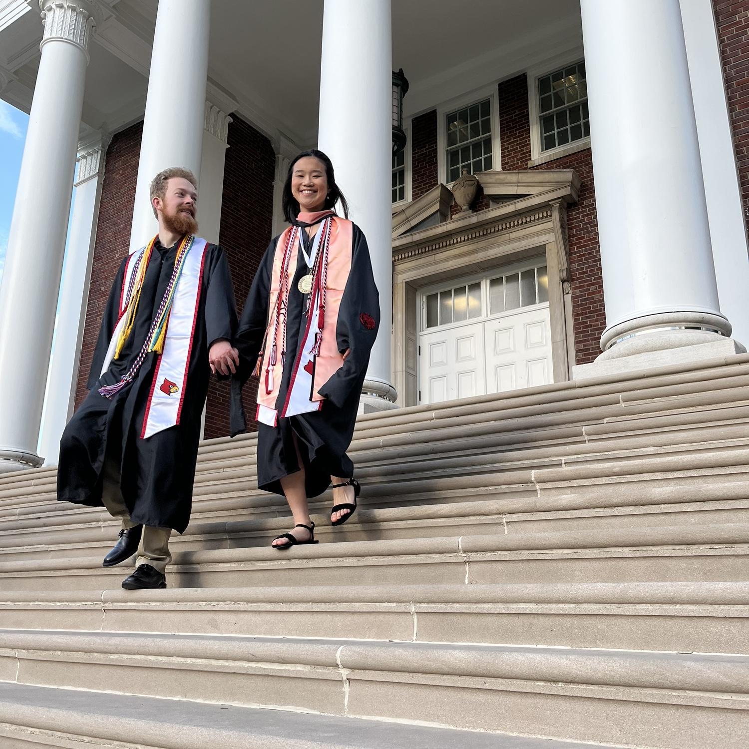 From Spring 2024, when Tai graduated with a Master of Public Health and Garrett with his BS in Mechanical Engineering.