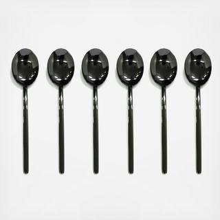 Due Oro Nero 6-Piece Coffee Spoon Set