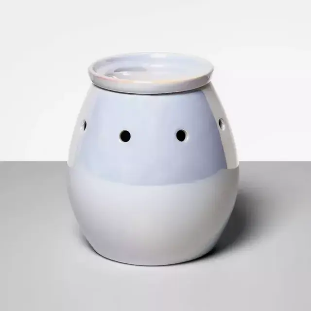 5.2" x 5.2" Stoneware Iridescent Wax Warmer White - Opalhouse™