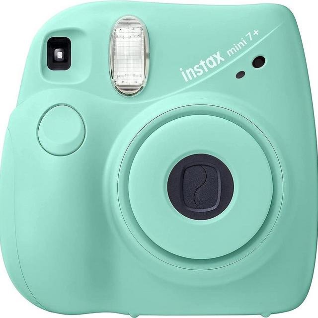 Fujifilm Instax Mini 7+ Camera, Easy to Operate, Portable, Handy Selfie Mirror, Polaroid Camera, Perfect for Beginners and Experts, Sleek and Stylish Design - Light Pink - Seafoam Green (Renewed)