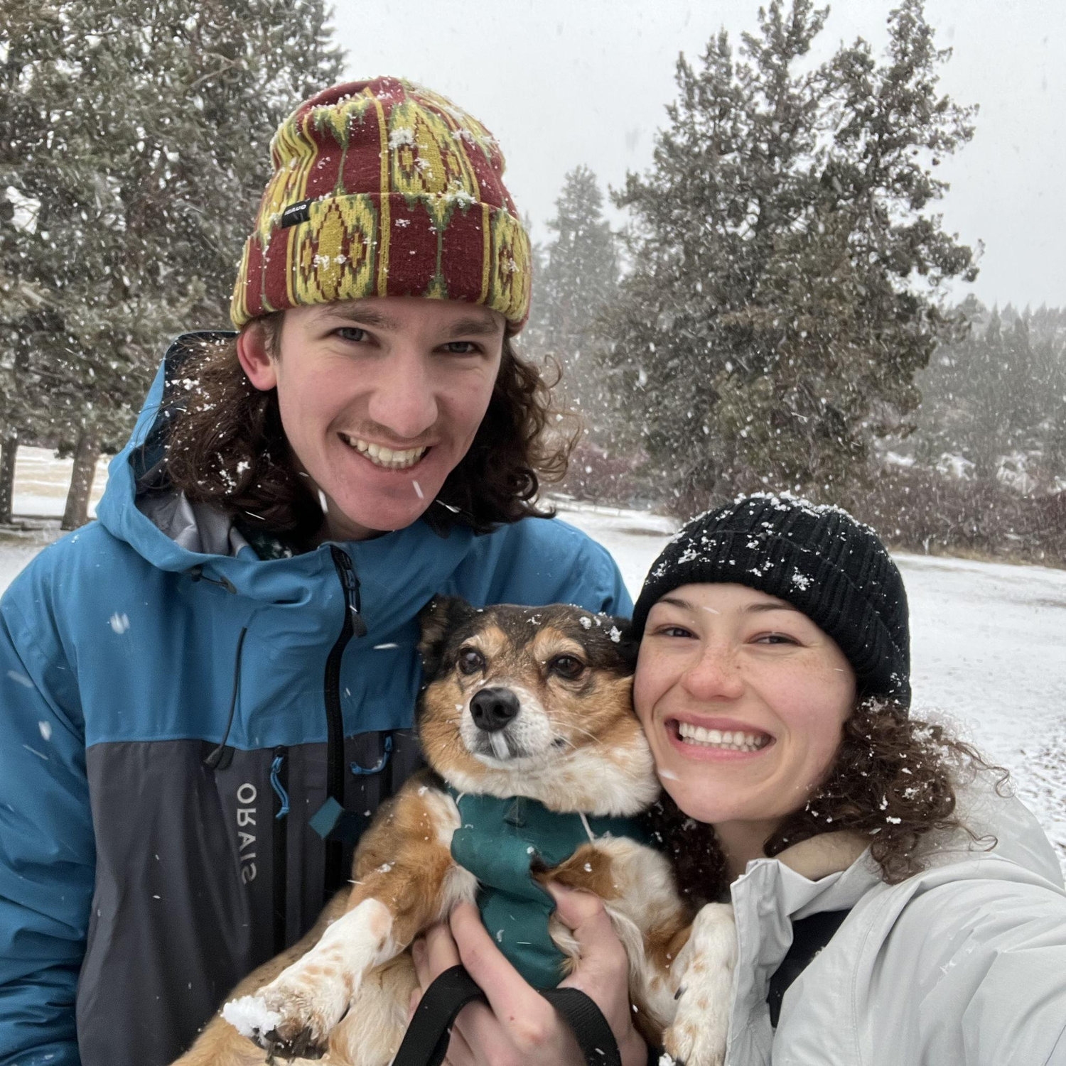 2023- Braving the snow with Peanut.