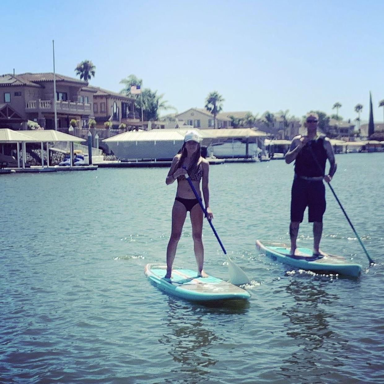 Paddle boarding on the Delta