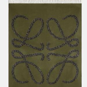 Loewe Anagram fringed wool and cashmere blanket