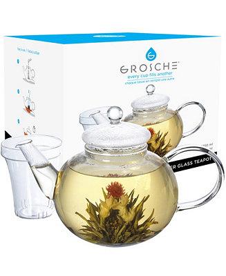 Monaco Glass Teapot with Glass Tea Infuser, 42 fl oz Capacity