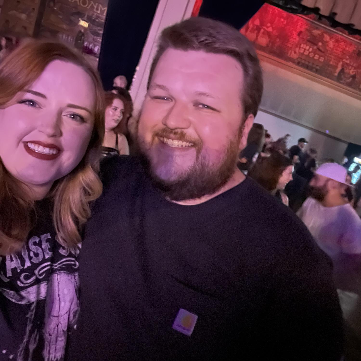 Our first concert together! Andrew really threw Abi into the deep in by taking her to her first heavy metal concert.