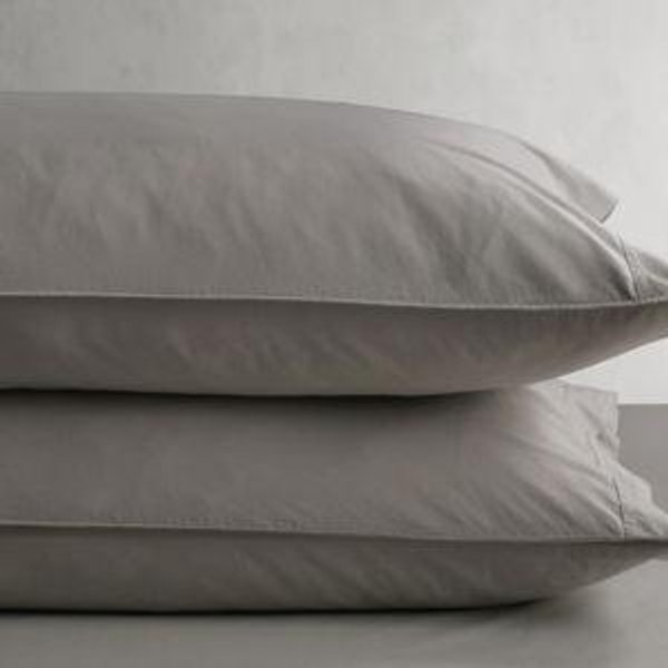 Italian Garment-Dyed Percale Pillowcases (Set of 2)