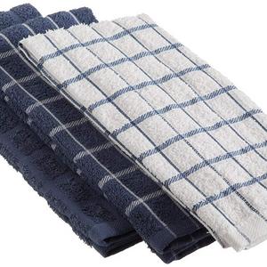 John Ritzenthaler Co - Ritz 100% Cotton Terry Kitchen Dish Towels, Highly Absorbent, 25” x 15”, 3-Pack, Federal Blue
