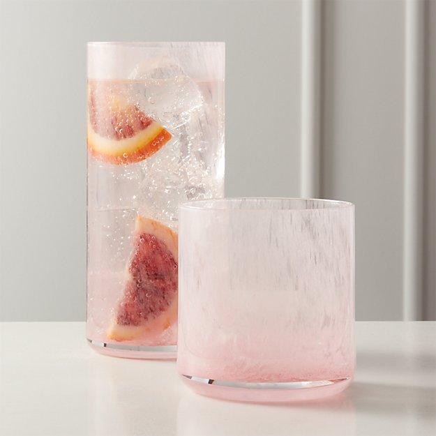 Light Pink Tall Glasses
