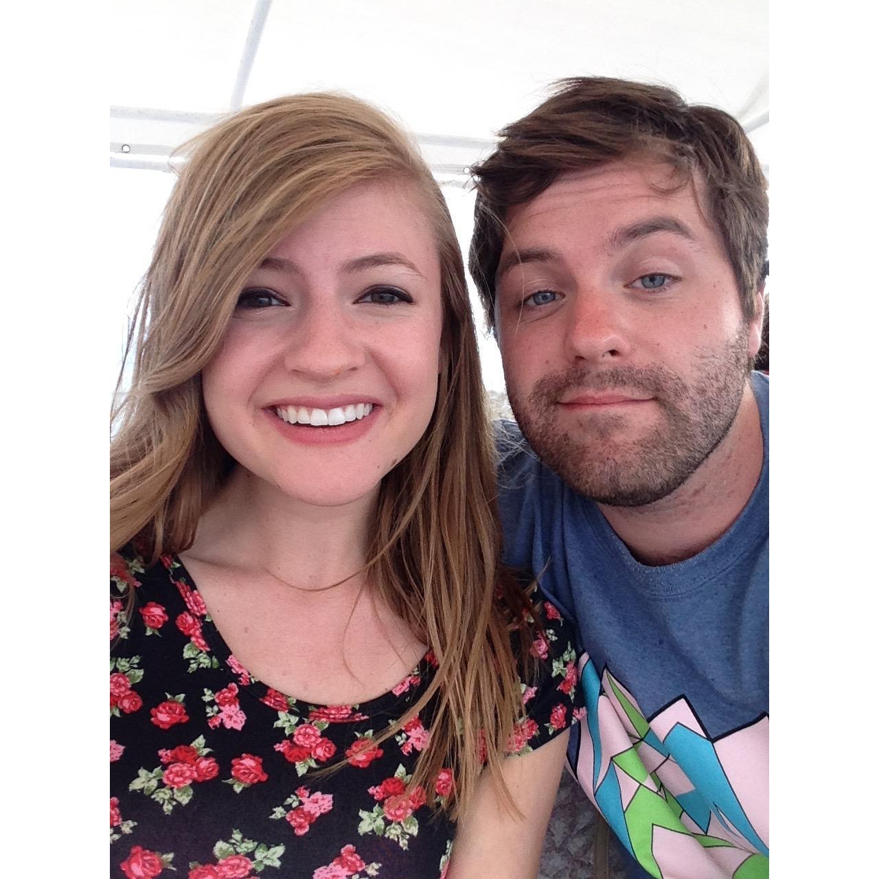 Eason and Dan in Greece! Where they first started dating on a trip through the William and Mary Classics Department. Summer 2015