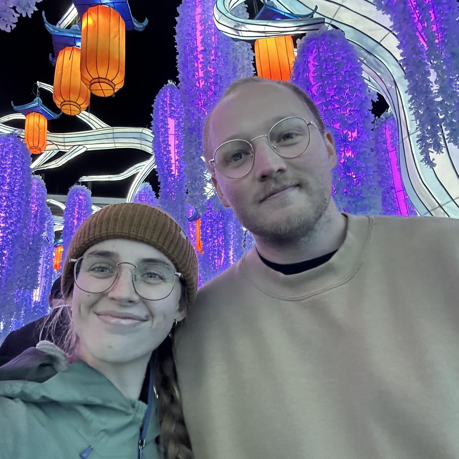 Belle and Sam went to the Chinese Lantern Festival with Belle’s family to celebrate their first Christmas together!