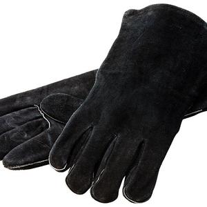 Lodge 14.5” Leather Outdoor Cooking  Gloves -  Heat Resistant Gloves for Cast Iron Cooking