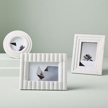 Textured Marble Frame- Fluted Rectangle