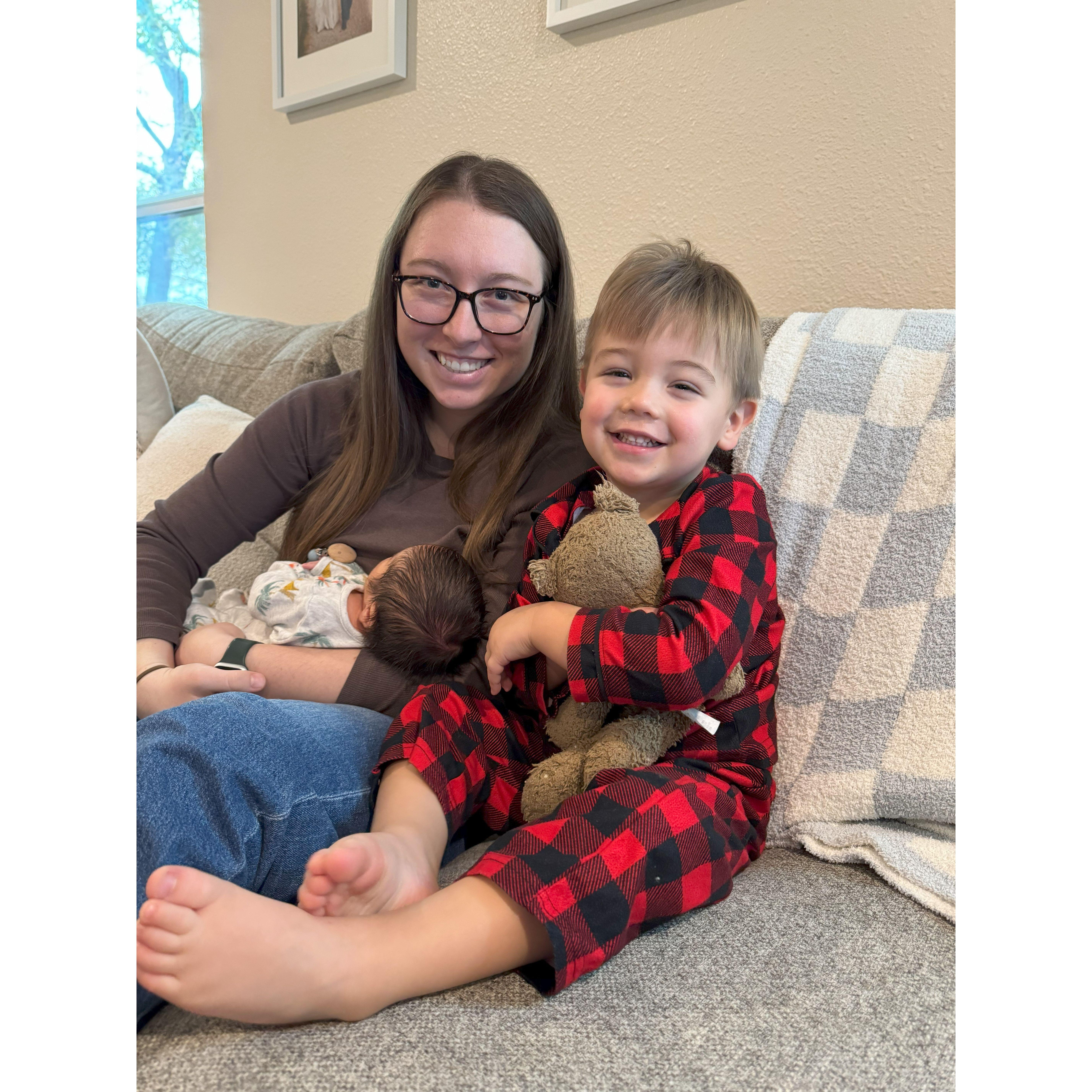 Karista with Daniel and newest nephew, Noah!