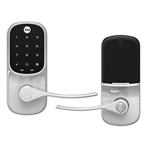 Yale Assure Lever - Smart Touchscreen Keypad Lever Lock with Z-Wave Plus - Works with Ring Alarm, Samsung SmartThings, Wink, ADT and More - Satin Nickel