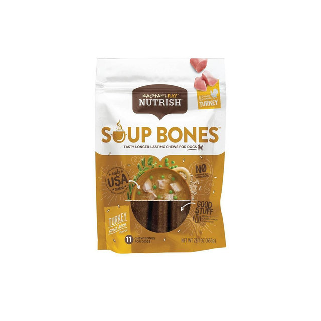 Rachael Ray Nutrish Soup Bones Dog Treats, Turkey & Rice Flavor - 23.1oz/11ct