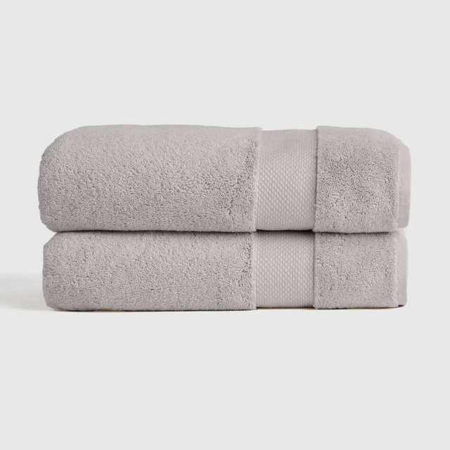 Turkish Ultra Luxe Plush Bath Towel (Set of 2) in Grey