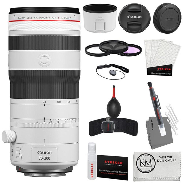 Canon RF 70-200mm f/2.8 L is USM Z Lens | White Bundle with Filter Set + Starter Kit + Cleaning Cloth (4 Items)