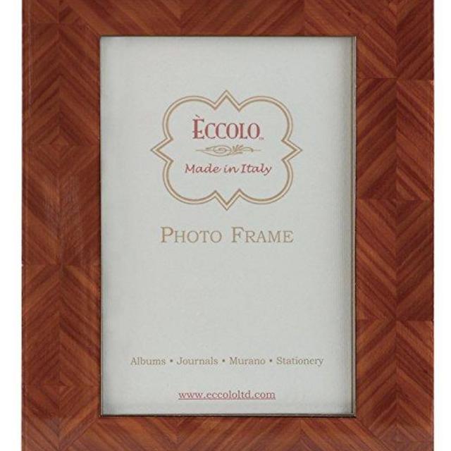 Eccolo Herringbone Parquet Tan, Holds a 5 x 7-Inch Photo