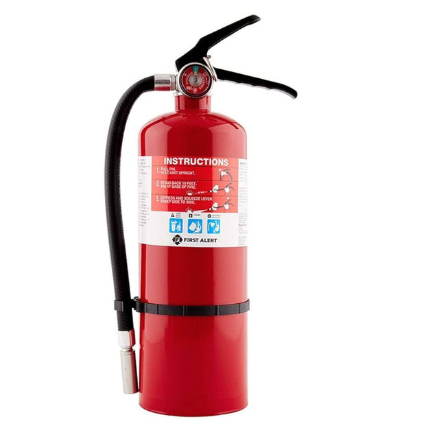 First Alert Fire Extinguisher for Home & Commercial Use, Heavy Duty Rechargeable Compliance Unit, UL RATED 2-A:10-B:C, HOME2PRO, Red, 1-Pack