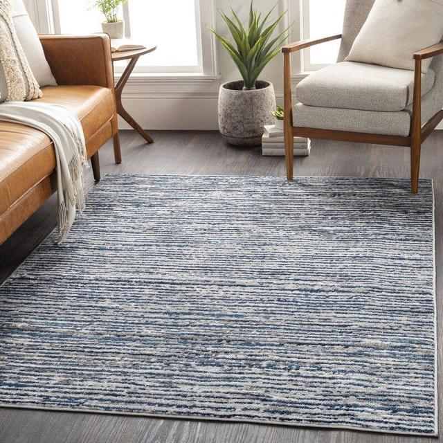 Otani Striped Beige/Navy Area Rug