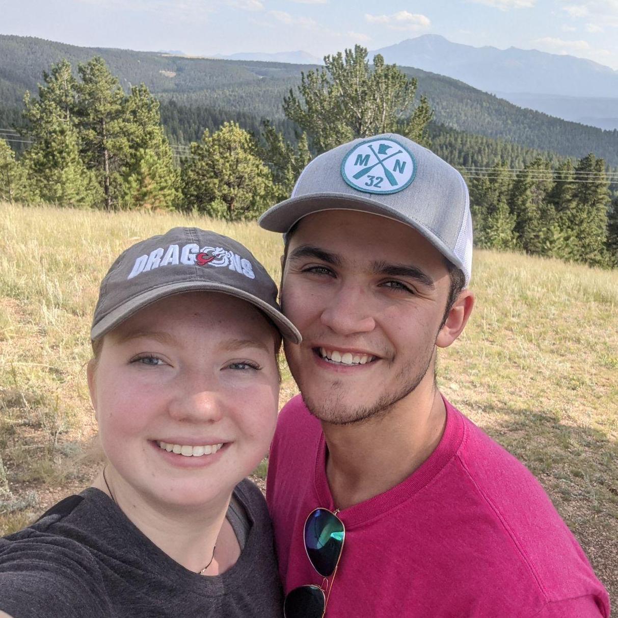 Hiking in the mountains during our trip to Colorado.