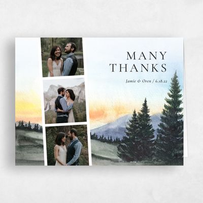 Fall, Green Wedding Thank You - Deepcreek Photo